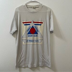 Three virgins yacht club t shirt gray vintage XL